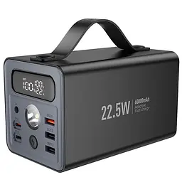 Портативна батарея Powerbank Hoco J138 Distant 22.5W+PD20W+DC12V 60000mAh Black
