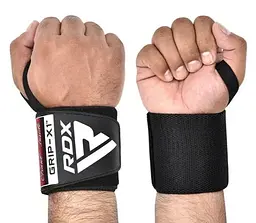 Бинти для зап'ясть (кистьові бинти) RDX W3 Gym Wrist Wraps Full Black (WAH-W3FB) - мініатюра 3