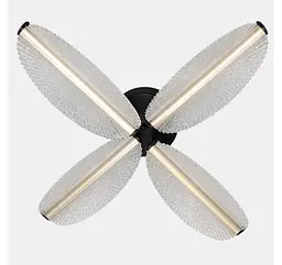 Стельова LED люстра-квітка з 4 прозорими фактурними пелюстками Artlight 2407-4L - мініатюра 3