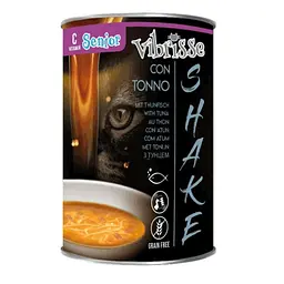 Вологий корм для літніх котів Vibrisse Shake Senior Суп тунець + VIT-C 135 г