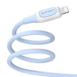 Кабель Lightning USAMS USB to Lightning 1m Голубий (6958444903286) - мініатюра 2