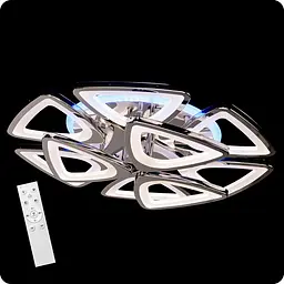 Люстра світлодіодна 517 Light 3color з пультом 232Вт Хром (01516) - мініатюра 7