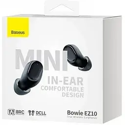 Навушники бездротові Baseus Bowie EZ10 чорні A00054300116-Z1 - мініатюра 3