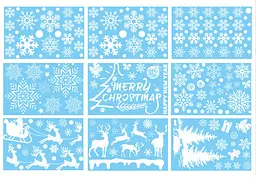 Набір новорічних наклейок на вікно New Year 6 9119 20×30 см 9 аркушів