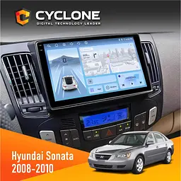 Штатна магнітола Hyundai Sonata 2008-2010 Climate Cyclone C9-012 4x64, DSP, 4G Cyclone (НФ-00007887)
