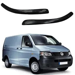 Вії фар для Volkswagen T5 2003-2010 на скотчі Чорні Voron glass