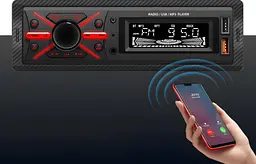 Автомагнітола Carwales 950 з USB та FM-радіо для автомобіля Чорний - мініатюра 2