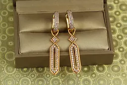 Сережки підвіски Xuping Jewelry Королівський контур 4,9 см золотисті