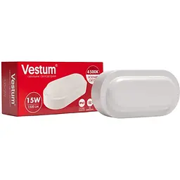 Светодиодный светильник Vestum овальный ЖКХ 15W 4500K 220V 1-VS-7203