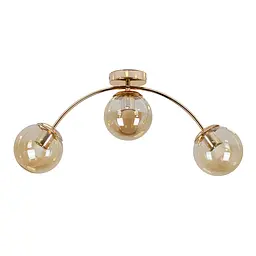 Потолочна люстра E27 Levistella 7529907-3 GOLD+BR, 3 плафона, золото, коричневий, сучасний стиль