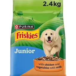 Сухий корм Friskies Junior для цуценят з куркою овочами та молоком 2.4 кг