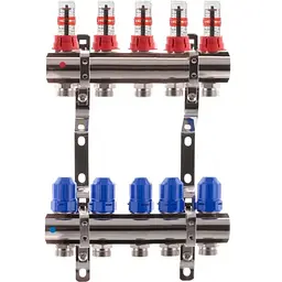 Колекторний блок з витратомірами Koer KR.1110-05 1"x5 ways KR2642
