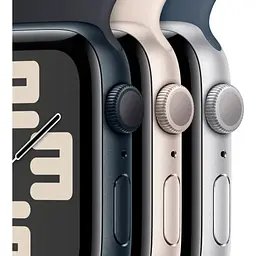 Смарт-годинник Apple Watch SE 2 GPS 44mm Silver Aluminium Case with Storm Blue Sport Band M/L (MREE3) - мініатюра 2
