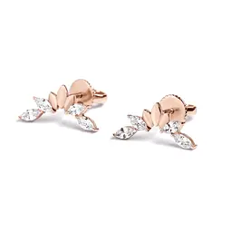Сережки-гвоздики з червоного золота Crystal Crown (з40067.1)