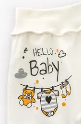 Набір для новонародженого: розпашонка та повзуни з принтом Hello Baby - мініатюра 7