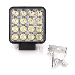 Додаткова LED фара БЕЛАВТО 48W 108x108x58 mm (3W x 16) 10-30V Далеке світло 1 шт. (1803S)