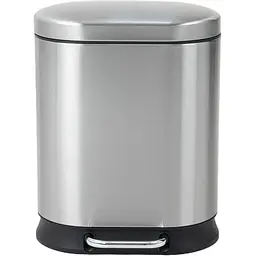 Відро для сміття з плавним закриттям овальне Mixxus Premium Strong-TC0105 SS Color 5л нержавіюча сталь MI7080, Нержавіюча сталь