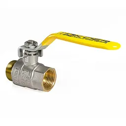 Кран кульовий Koer KR.215.G - 1/2" FM ГШВ Yellow, ручка "важіль" жовта KR0116 - мініатюра 3