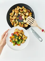 Універсальна сковорода Tefal Air Cook 24см (B5830453) з титановим антипригарним покриттям. - мініатюра 8