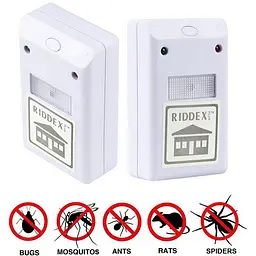 Ультразвуковий електромагнітний відлякувач гризунів і комах Pest Repeller, в розетку, 200 м², білий - мініатюра 3