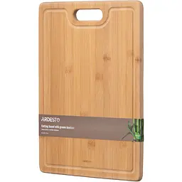Дошка кухонна Ardesto Midori з жолобом бамбук 40х30х1.5 см (AR1440BAM) - мініатюра 3