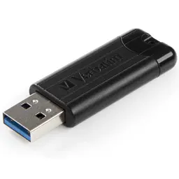 USB флеш накопичувач Verbatim 16GB PinStripe Black USB 3.2 (49316) - мініатюра 4