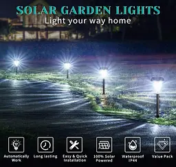 Набір з 8 садових світильників на сонячних батареях Solar 8 Stake Lights вуличні ліхтарі підсвічування - мініатюра 5
