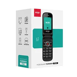 Мобільний телефон розкладачка Ergo F241 Dual Sim червоний - мініатюра 4