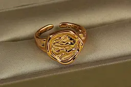 Кільце Xuping Jewelry розсувне борозна р 16 золотисте