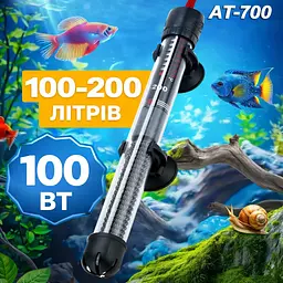 Акваріумний нагрівач XiLong AT-700 з терморегулятором скляний 100 Вт - мініатюра 2