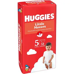 Набір підгузків Huggies Little Movers 5 (11-25 кг) 116 шт. (2 п. x 58 шт.) - мініатюра 3