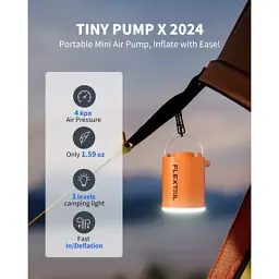 Насос для надувних меблів Flextail Tiny Pump Х з функцією ліхтаря, помаранчевий (6975755964379) - мініатюра 2