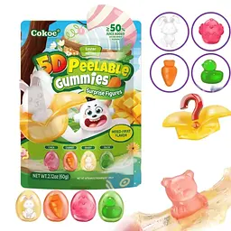Желейні цукерки Cokoc 5D Peelable Gummies Mixed Fruit Flavor 60г - мініатюра 2