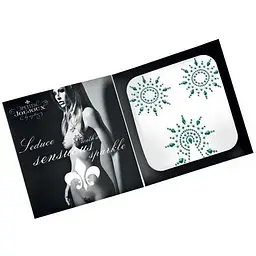 Пестіс з кристалів Petits Joujoux Gloria set of 3 - Green/Blue, прикраса на груди та вульву - мініатюра 3