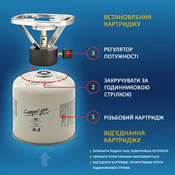 Портативний газовий пальник Camper Gaz SF90, 1370 Вт (401297) - мініатюра 4