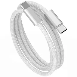 Дата кабель WIWU C101 Essen Type-C to Type-C 240W 1.5 м White - мініатюра 4