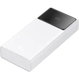 Зовнішній акумулятор Baseus Star-Lord Digital Display 20000mAh 65W White [P10022906213-00] [117956] - мініатюра 2