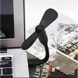 Гнучкий USB міні вентилятор для ноутбука чорний - мініатюра 4