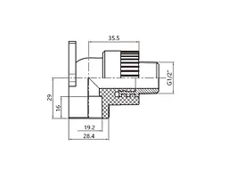 Кут Thermo Alliance 1/2" 90° d 20мм поліпропіленовий 1/2"З настінний, з кріпленням для поліпроп. труб (DSE501) - мініатюра 2