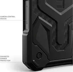 Чохол протиударний UAG Monarch Pro MagSafe для iPhone 16 Carbon Fiber Red 11449311F4242 - мініатюра 9