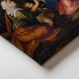 Інтер'єрна картина Свята Родина зі святими, XVI ст, релігійний декор, 43×60 см (id6944) - мініатюра 3