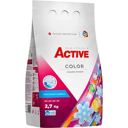 Пральний порошок Active Color Powder для кольорових речей у відрі, 2,7 кг (36 циклів)
