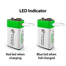Акумулятор Крона Smartoools 650 mAh 9V / 6LR61 літієвий із вбудованою зарядкою Type-C (19327) - мініатюра 6