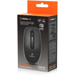 Мишка REAL-EL RM-217 USB Black/Gray (EL123200038) - мініатюра 10