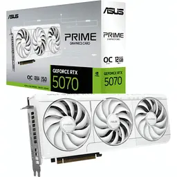 Відеокарта ASUS GeForce RTX5070 12Gb PRIME OC WHITE (PRIME-RTX5070-O12G-WHITE) - мініатюра 6