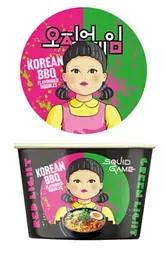 Локшина Squid Game Ramen BBQ Korean Noodles Гра в Кальмара 105г - мініатюра 3
