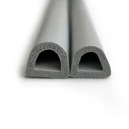 Ущільнювач для дверей клейкий D-подібний 6 м HORST сірий (DS-D 14x12 GRAY) - мініатюра 9