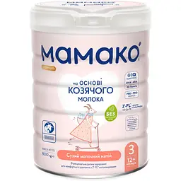 Сухий молочний напій MAMAKO 3 Premium на основі козячого молока 800 г