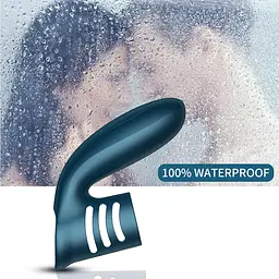 Насадка на пеніс B - Series Fox Foxshow Wibrator Silicone Ring 11 см синій - мініатюра 6