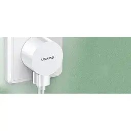Зарядний пристрій адаптер блок Usams T20 2 USB-виходи кутових (комплект із кабелем Lightning) - мініатюра 3